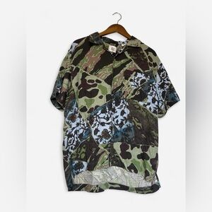 BDG Button Up Camouflage Shirt